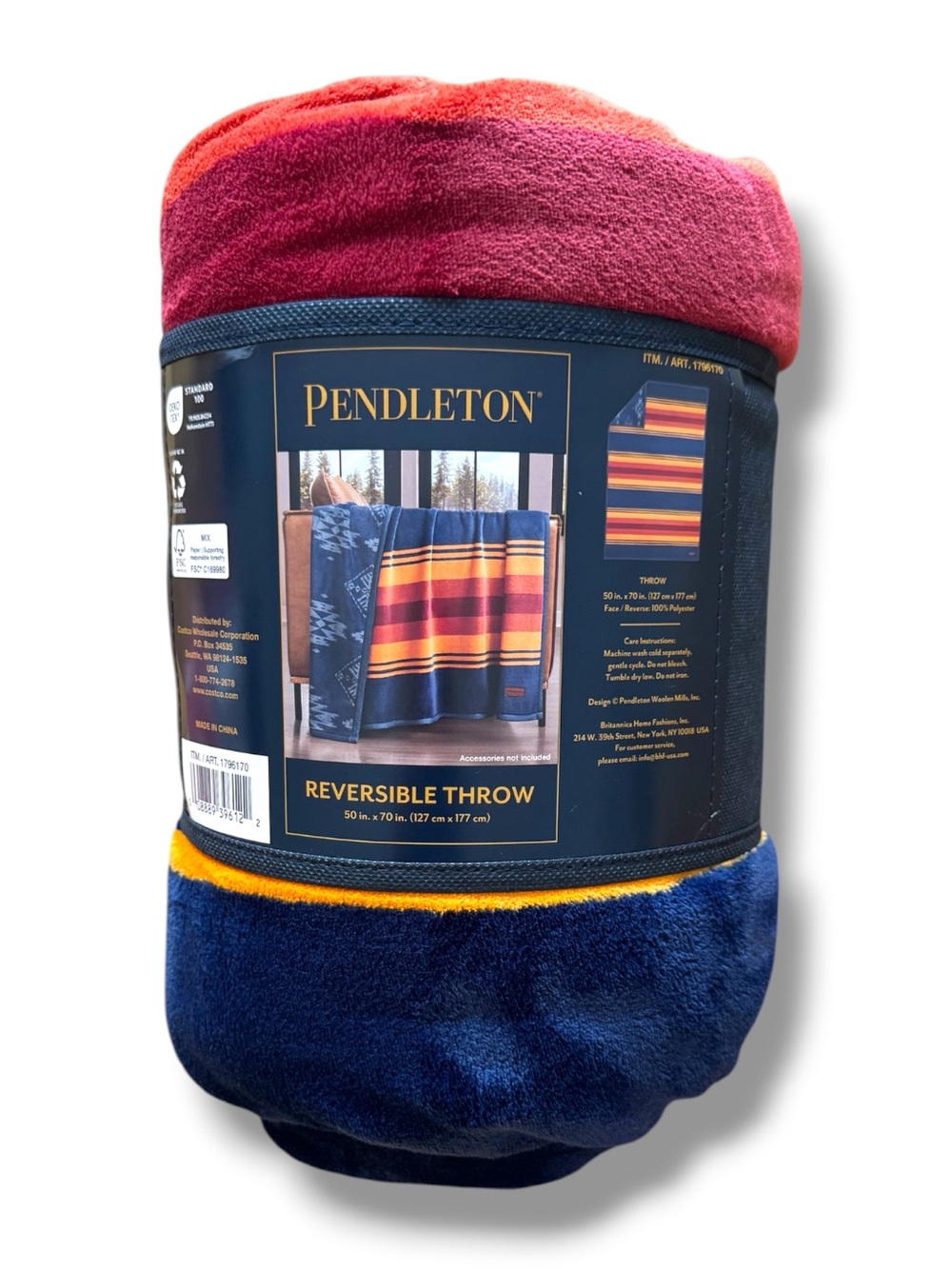 Pendleton Reversible Plush Throw Grand Canyon  50”x70”